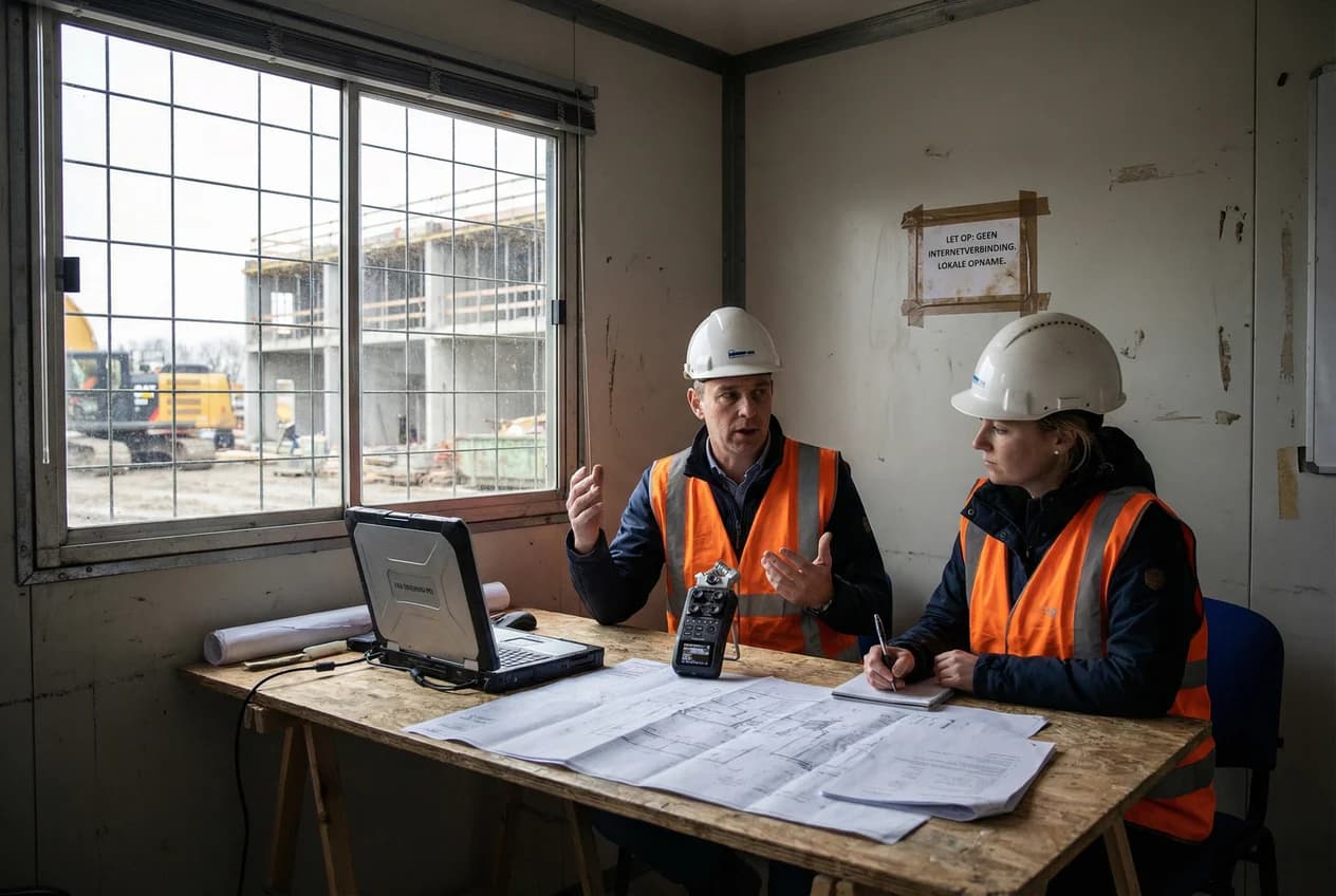 Betrouwbare verslaglegging in bunkers, bouwplaatsen en de buitendienst