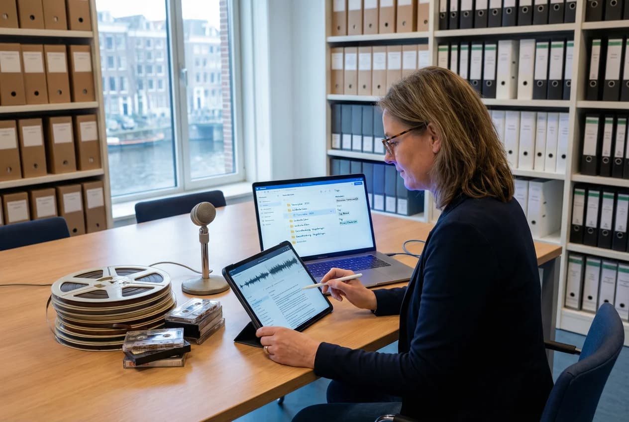 Strategieën voor metadata, tags en privacy in digitale transcripties