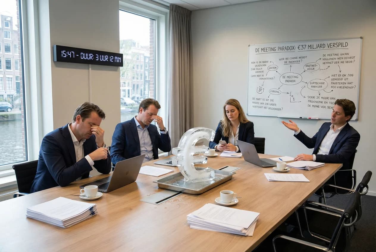Waarom Nederlandse organisaties 37 miljard euro verspillen aan inefficiënte meetings en hoe je dit kunt voorkomen.